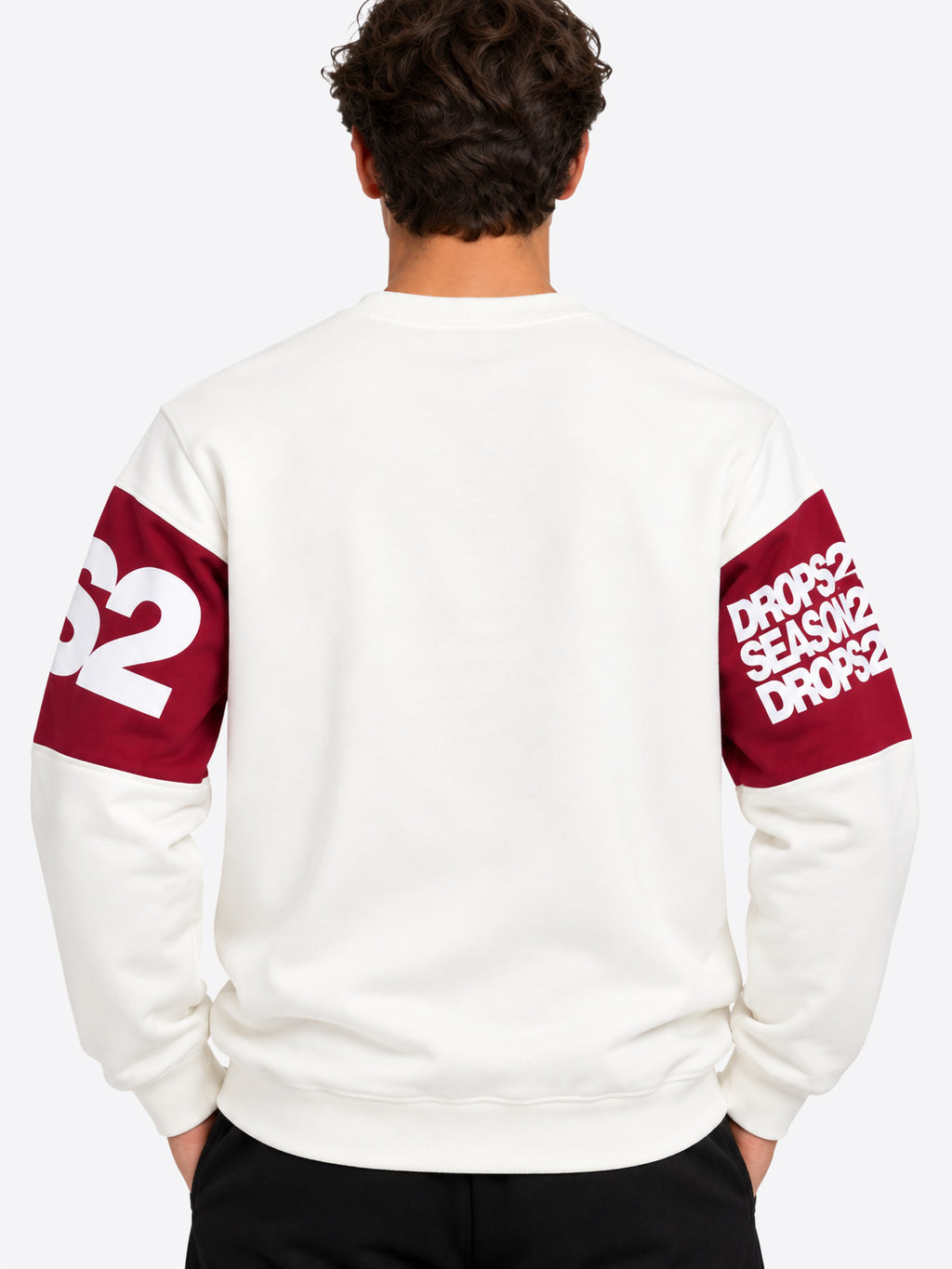 Felpa giro DS2 da Uomo - bianco F62A371BIANCO
