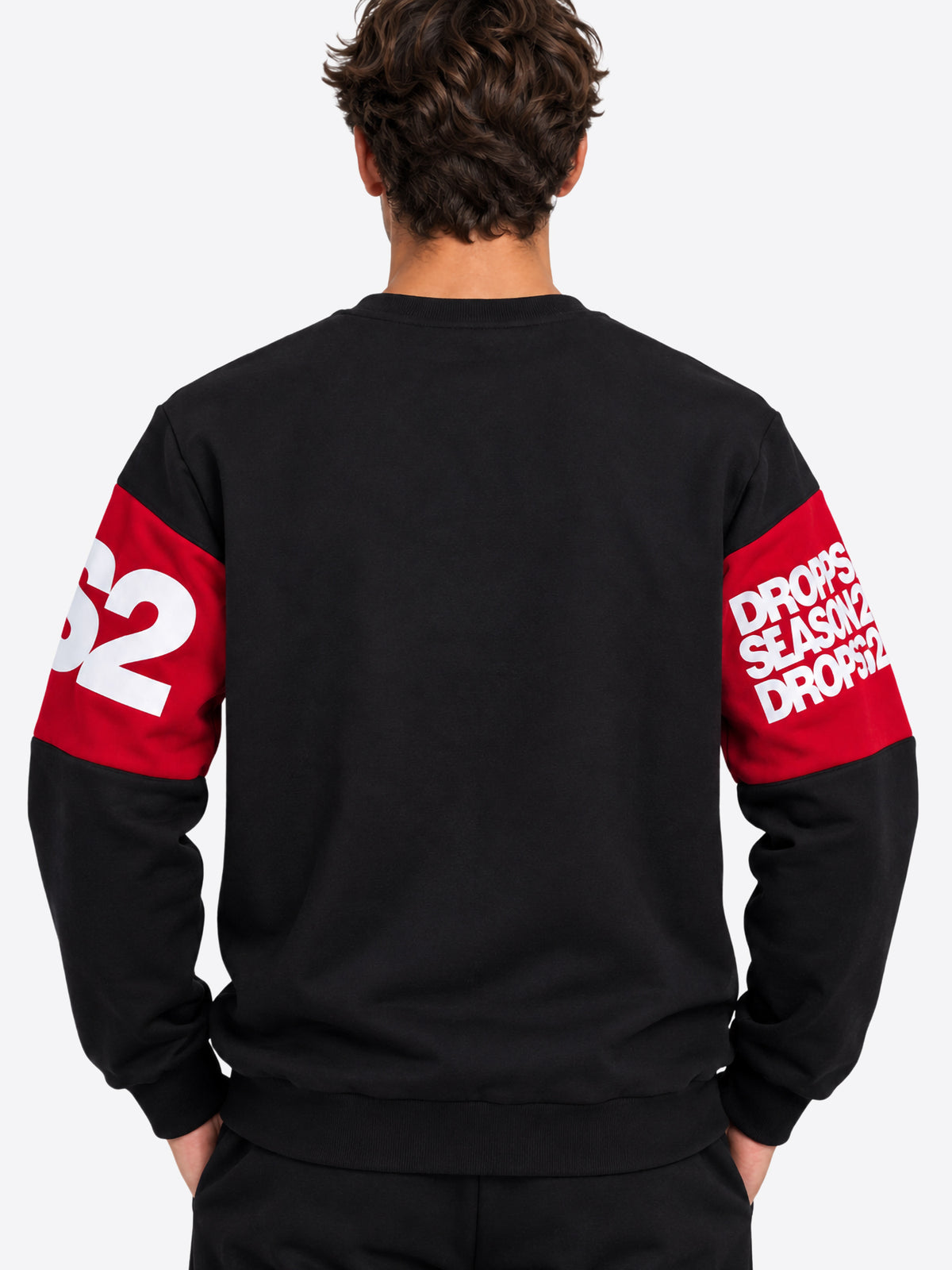 Felpa giro DS2 da Uomo - nero F62A371NERO
