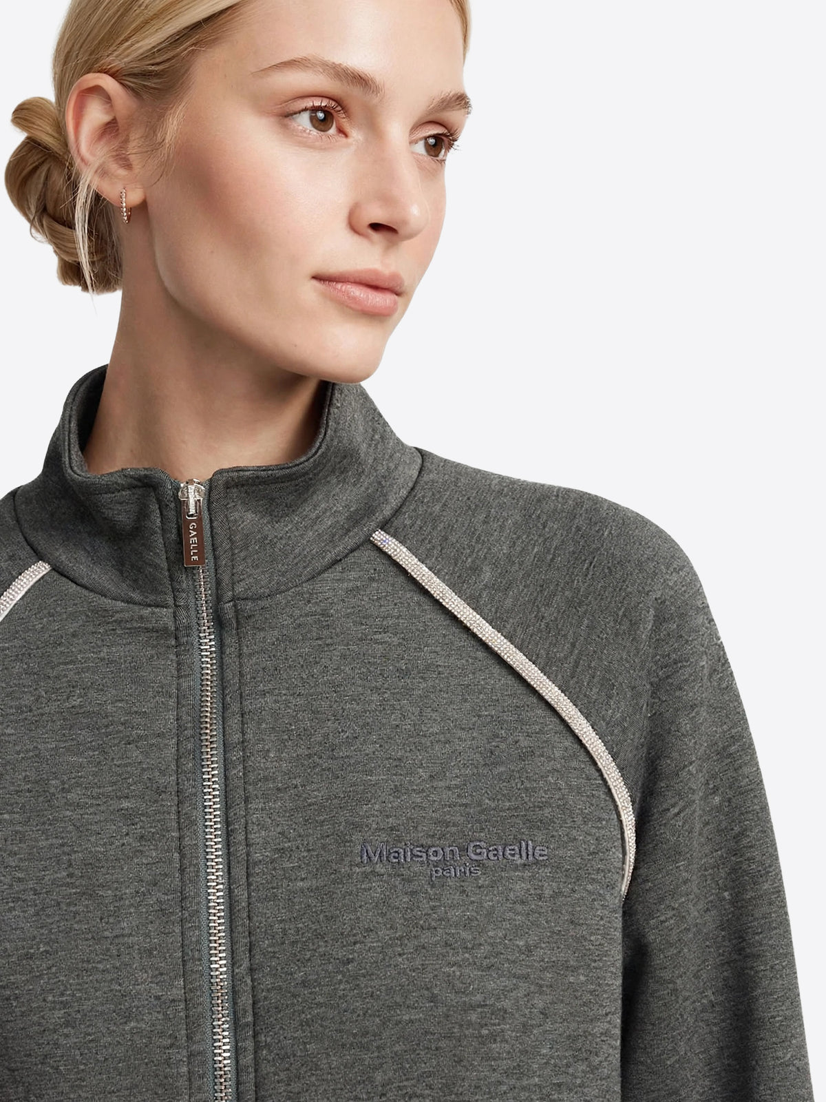 Felpa Full Zip GAELLE da Donna - grigio GAABW11178GR00 GRIGIO