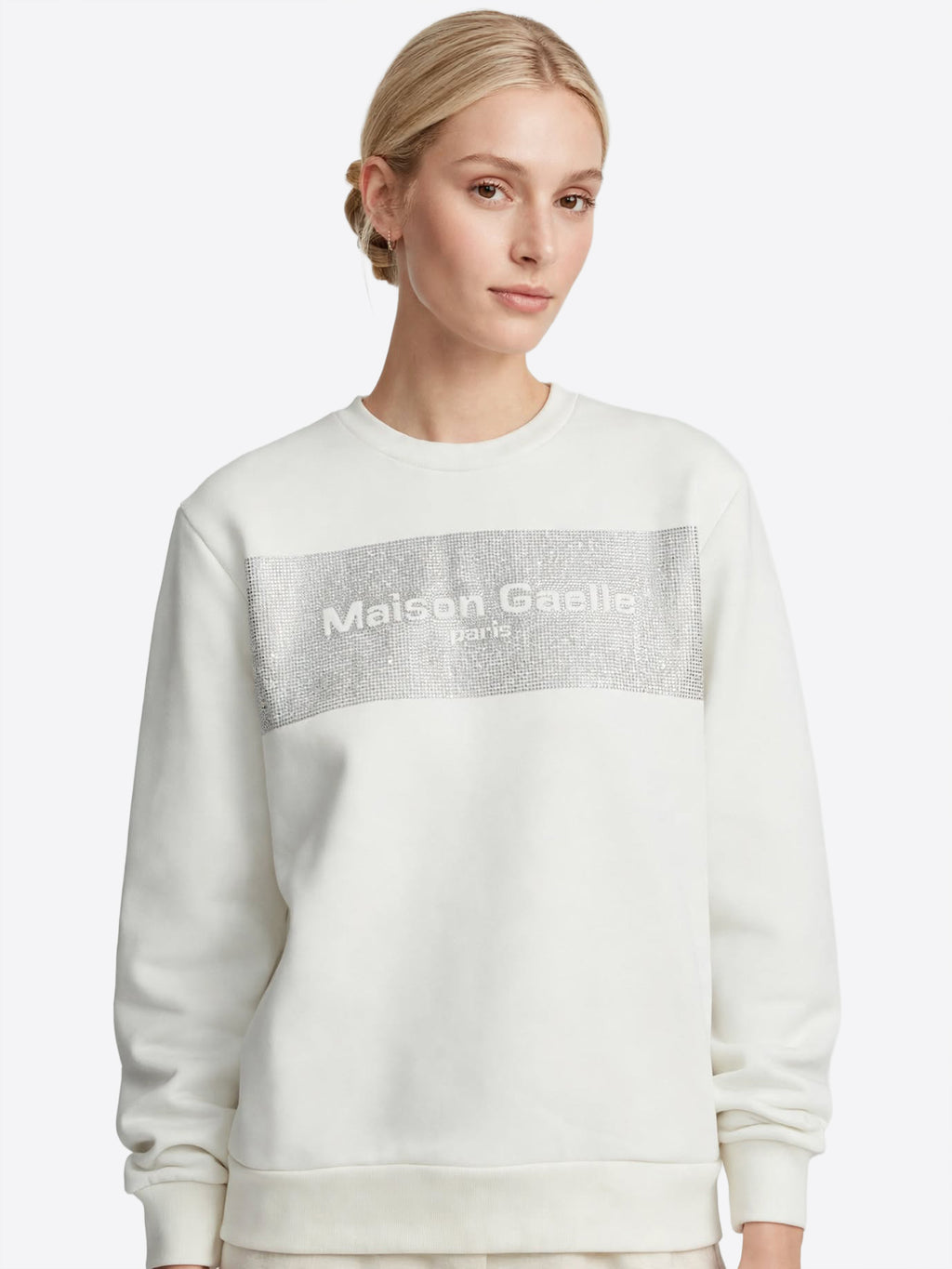Felpa giro GAELLE da Donna - bianco GAABW11328BI02 BIANCO