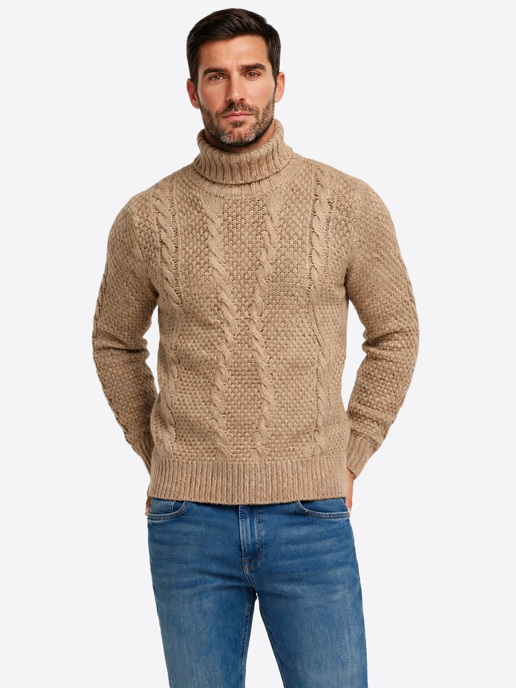 Maglia GIANNI LUPO da Uomo - beige BW793-F26BEIGE