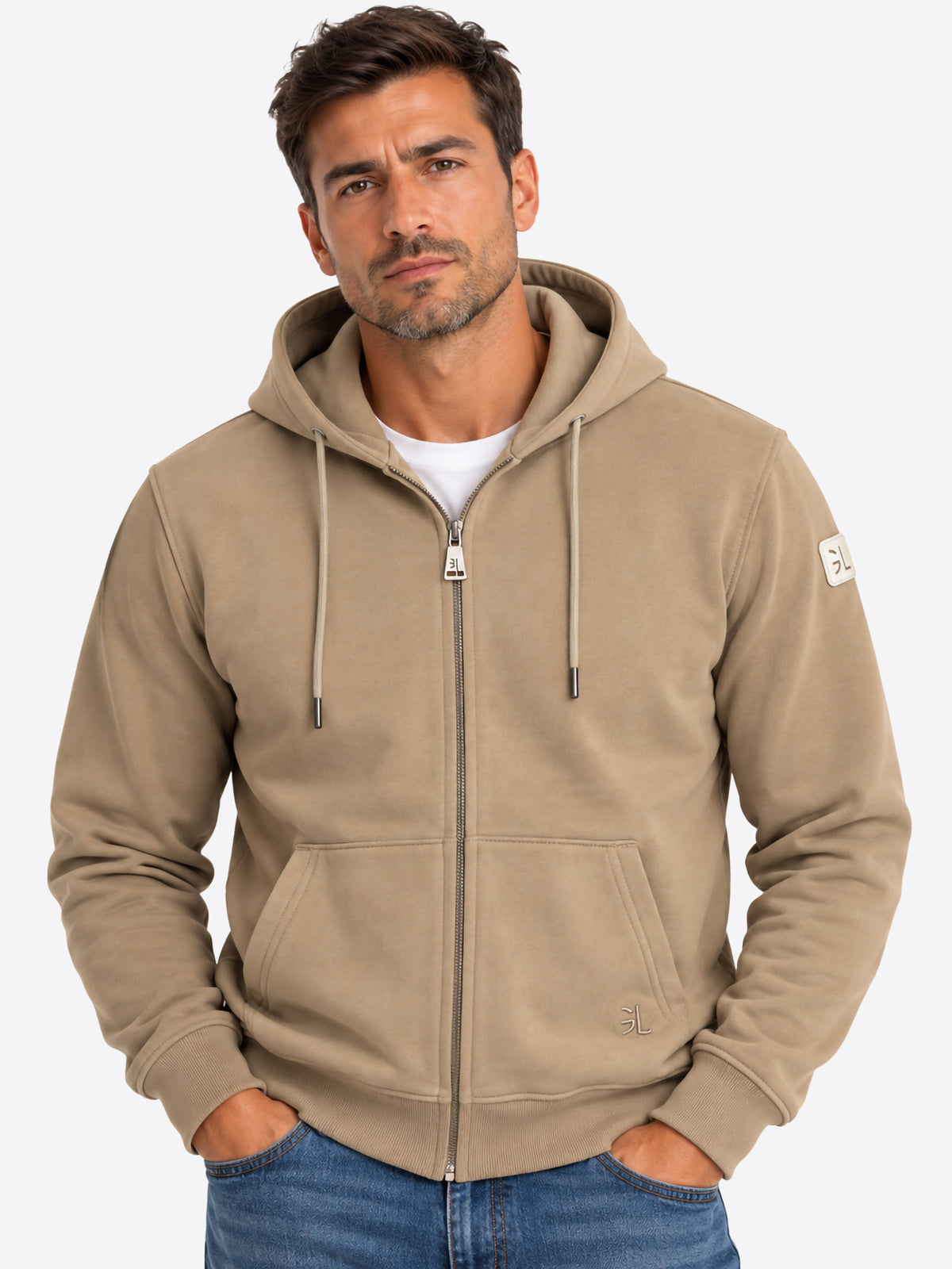 Felpa GIANNI LUPO da Uomo - beige GL2243F-F26CAMEL