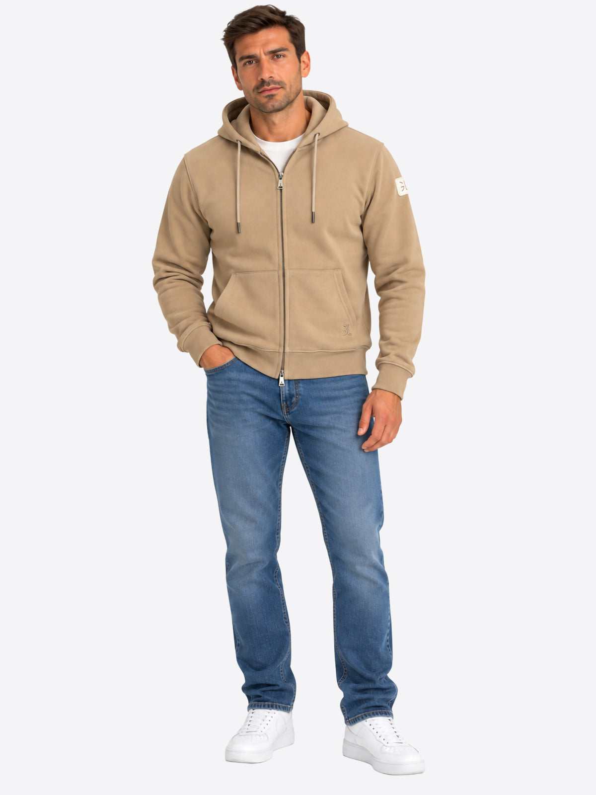 Felpa GIANNI LUPO da Uomo - beige GL2243F-F26CAMEL
