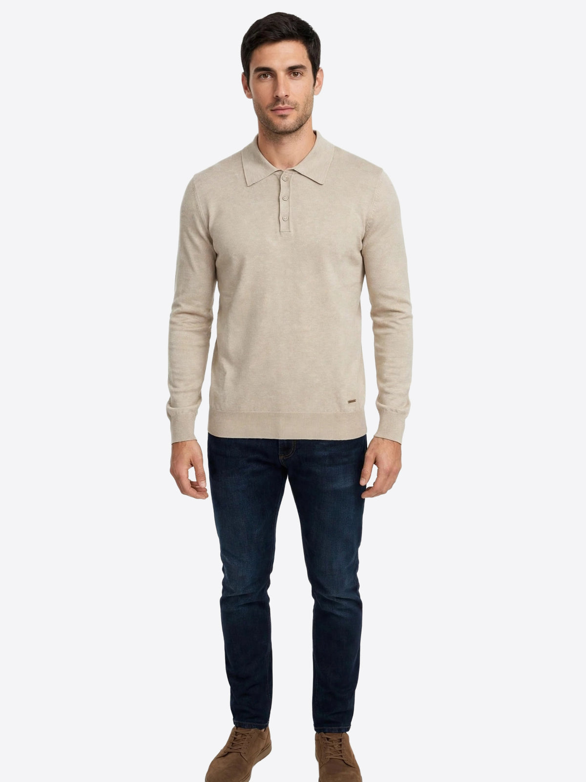 Maglia GIANNI LUPO da Uomo - beige GL508S-F26CAMEL