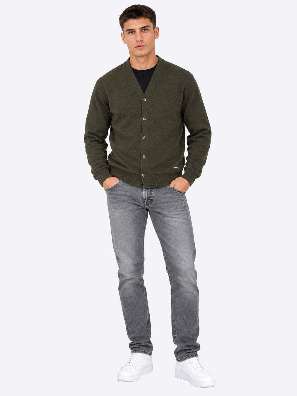 Cardigan GIANNI LUPO da Uomo - verde GL513S-F26MILITARY