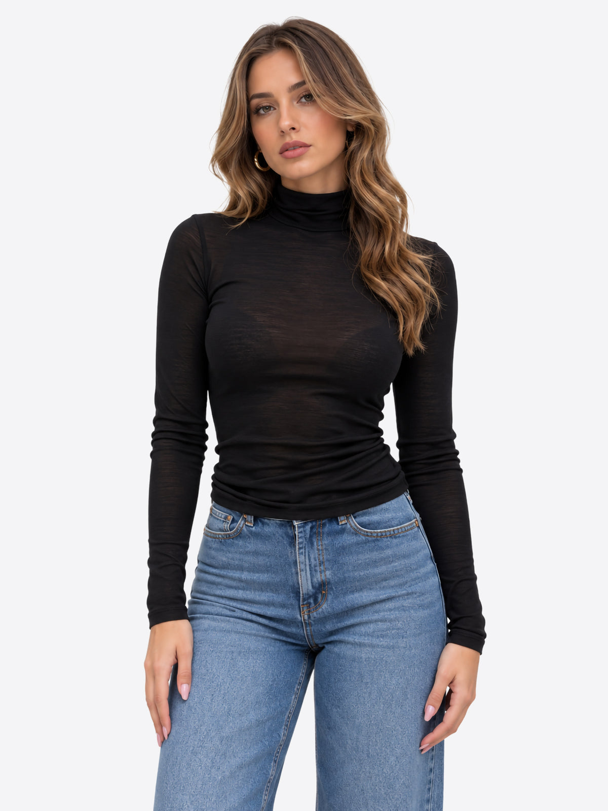 Long-shirt GL FOR HER da Donna - nero GLD218RXBLK