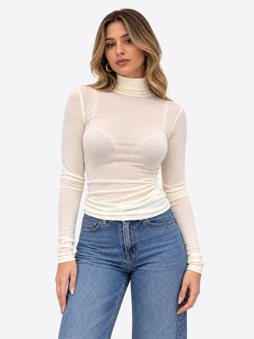 Long-shirt GL FOR HER da Donna - bianco GLD218RXCREM