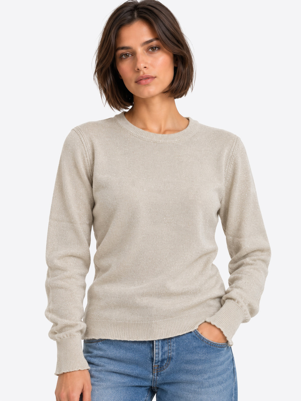 Maglia GL FOR HER da Donna - beige GLD3018HBEIGE