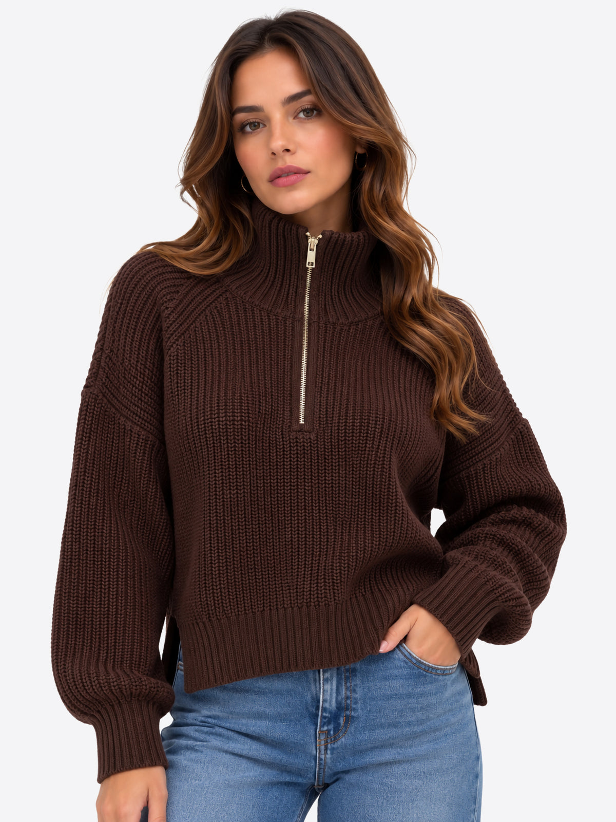 Maglione GL FOR HER da Donna - marrone GLD3048HDARK BROWN