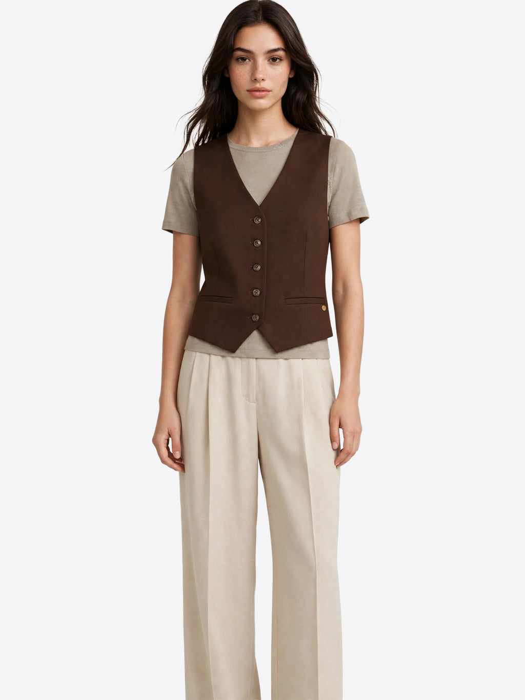 Gilet GL FOR HER da Donna - marrone GLD9026JWDARK BROWN