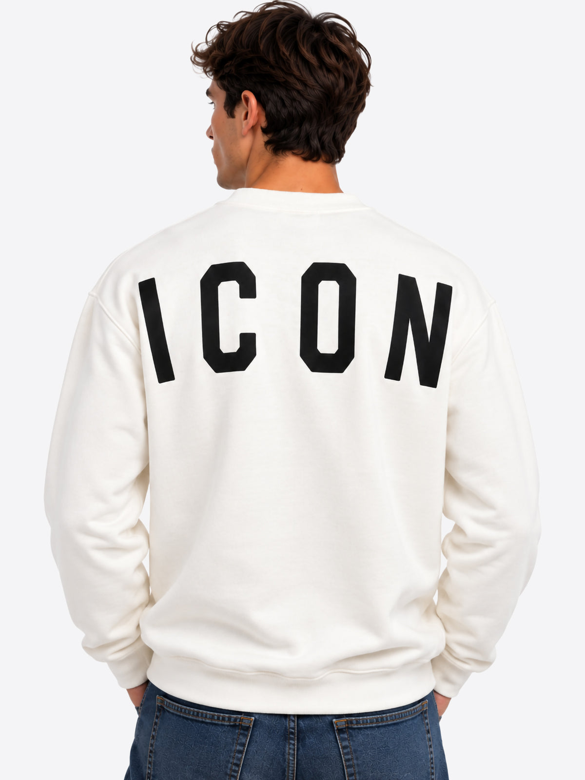 Felpa giro ICON da Uomo - bianco IUF002CBIANCO