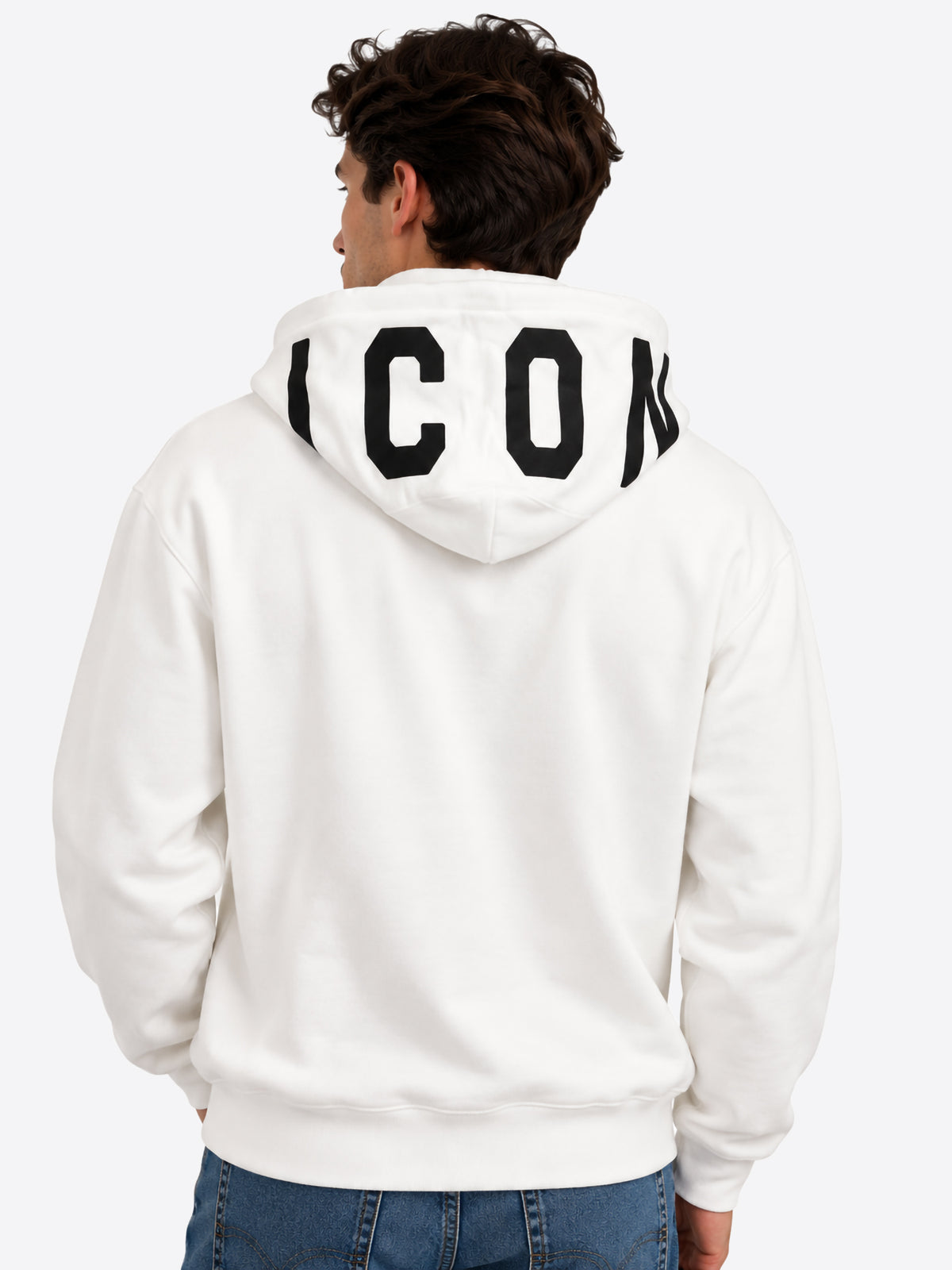 Felpa Cappuccio ICON da Uomo - bianco IUF007BIANCO