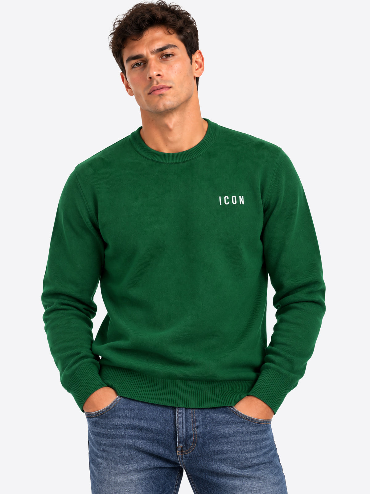 Maglione ICON da Uomo - verde IUPREM003VERDE