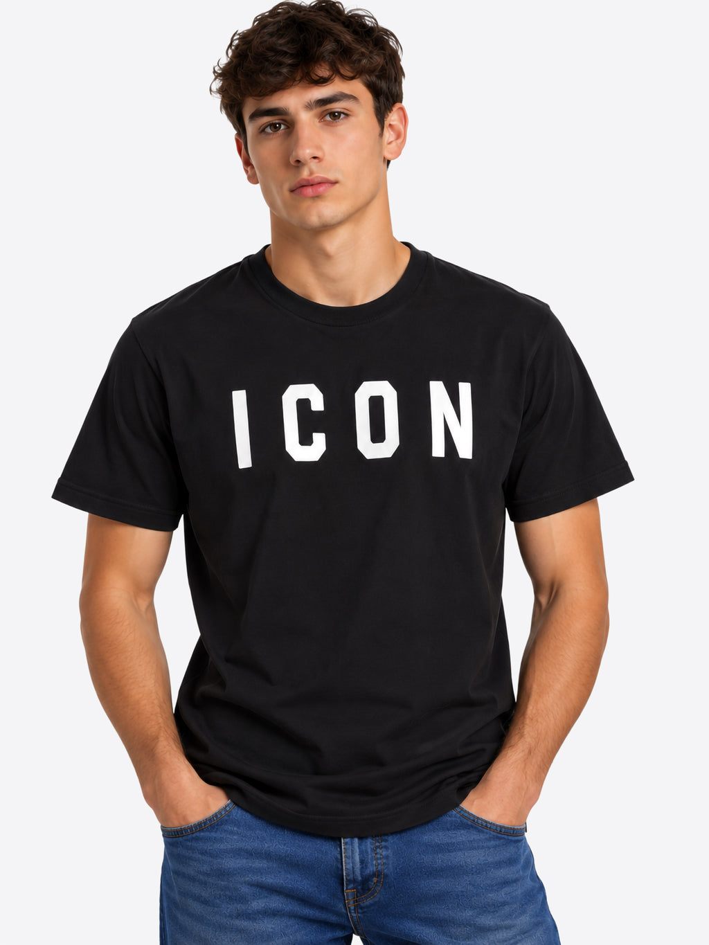 T-shirt ICON da Uomo - nero IUT001CNEROBIANCO