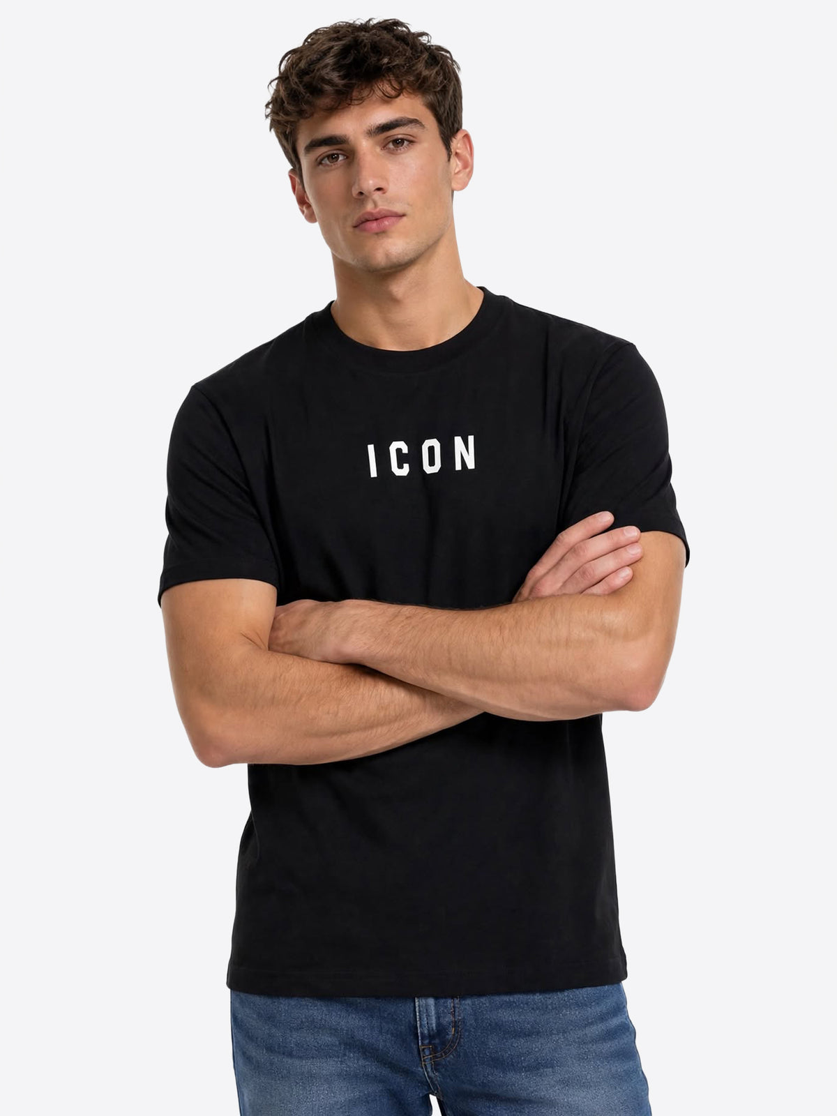 T-shirt ICON da Uomo - IUT002CNEROBIANCO