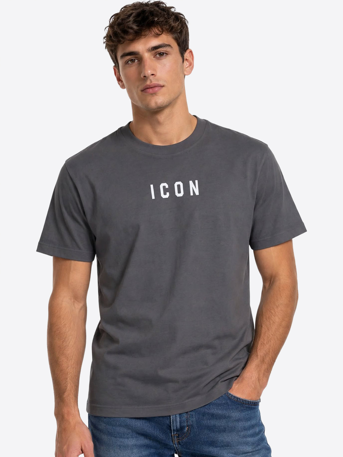 T-shirt ICON da Uomo - grigio IUT002CPIOMBO