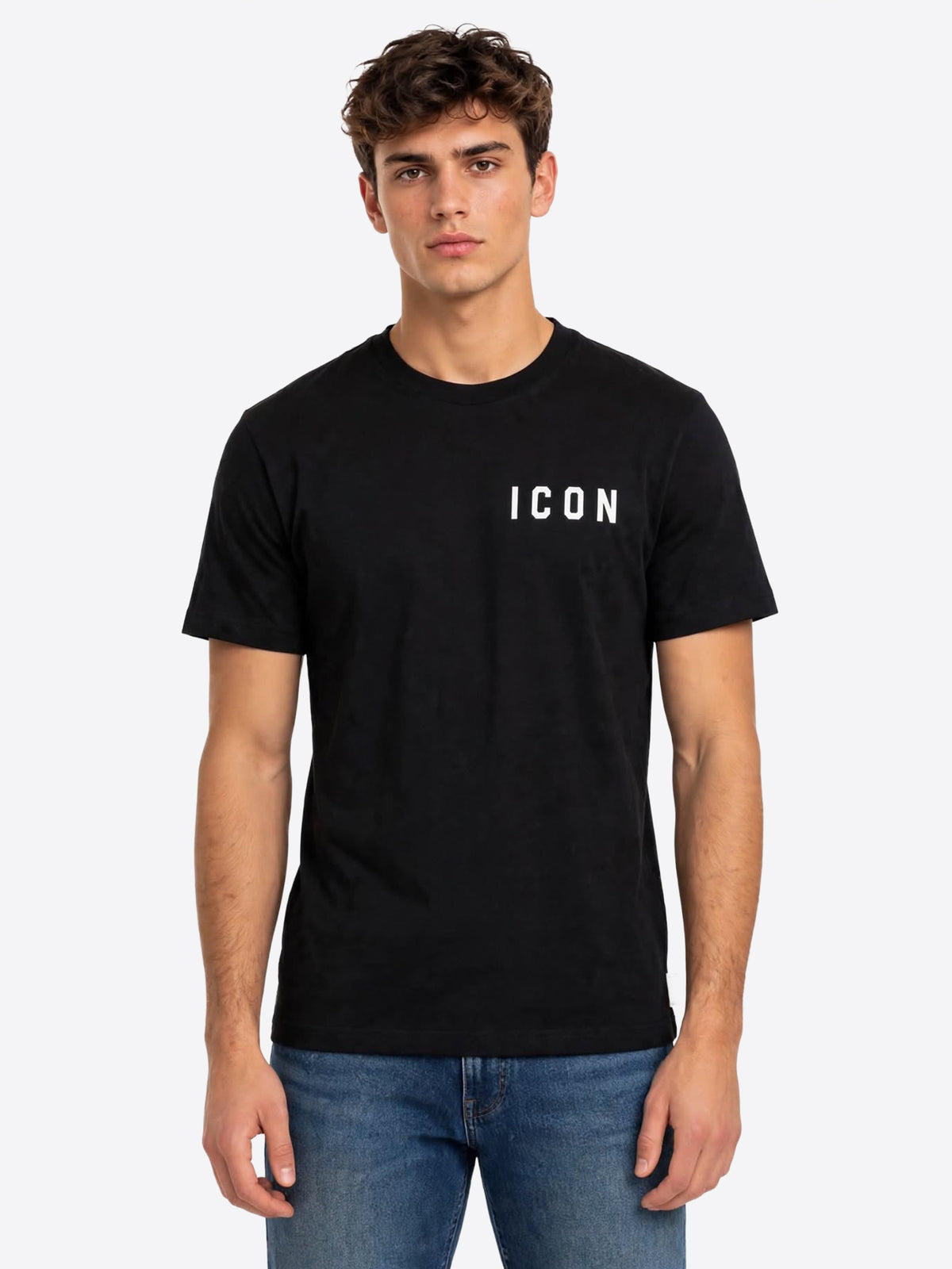 T-shirt ICON da Uomo - nero IUT007CNEROBIANCO
