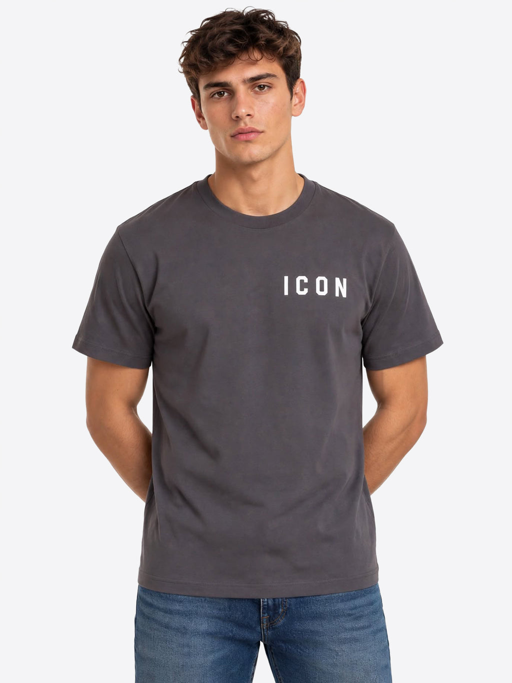 T-shirt ICON da Uomo - grigio IUT007CPIOMBO
