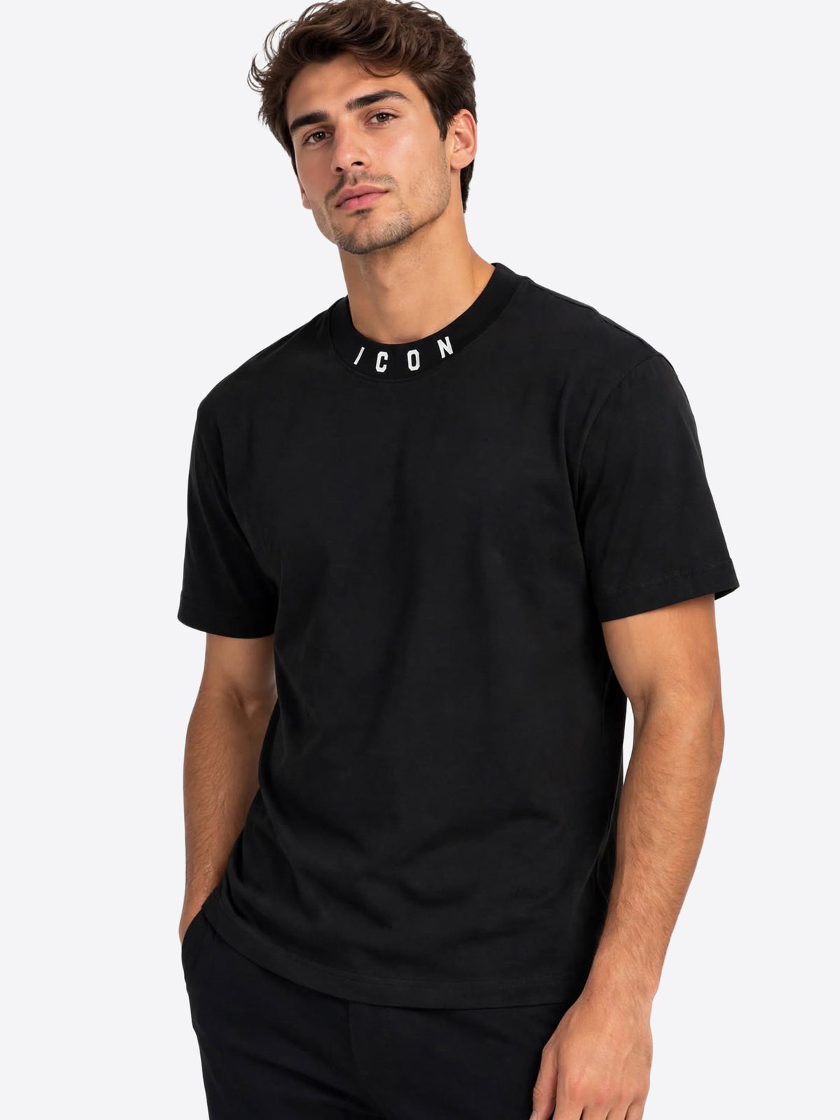 T-shirt ICON da Uomo - nero IUT008CNEROBIANCO