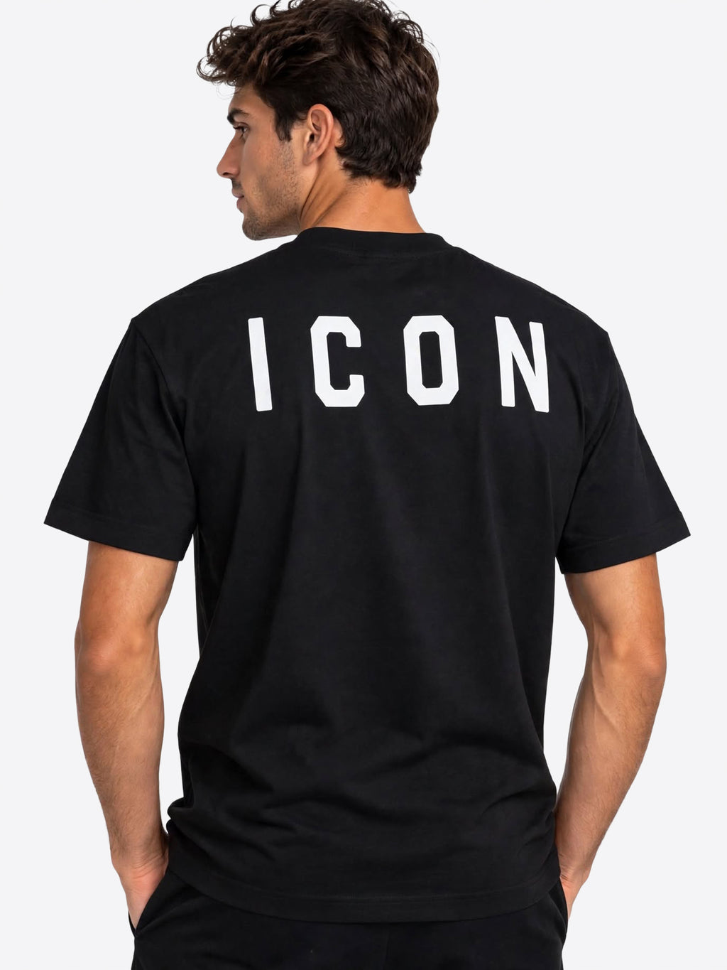 T-shirt ICON da Uomo - nero IUT008CNEROBIANCO