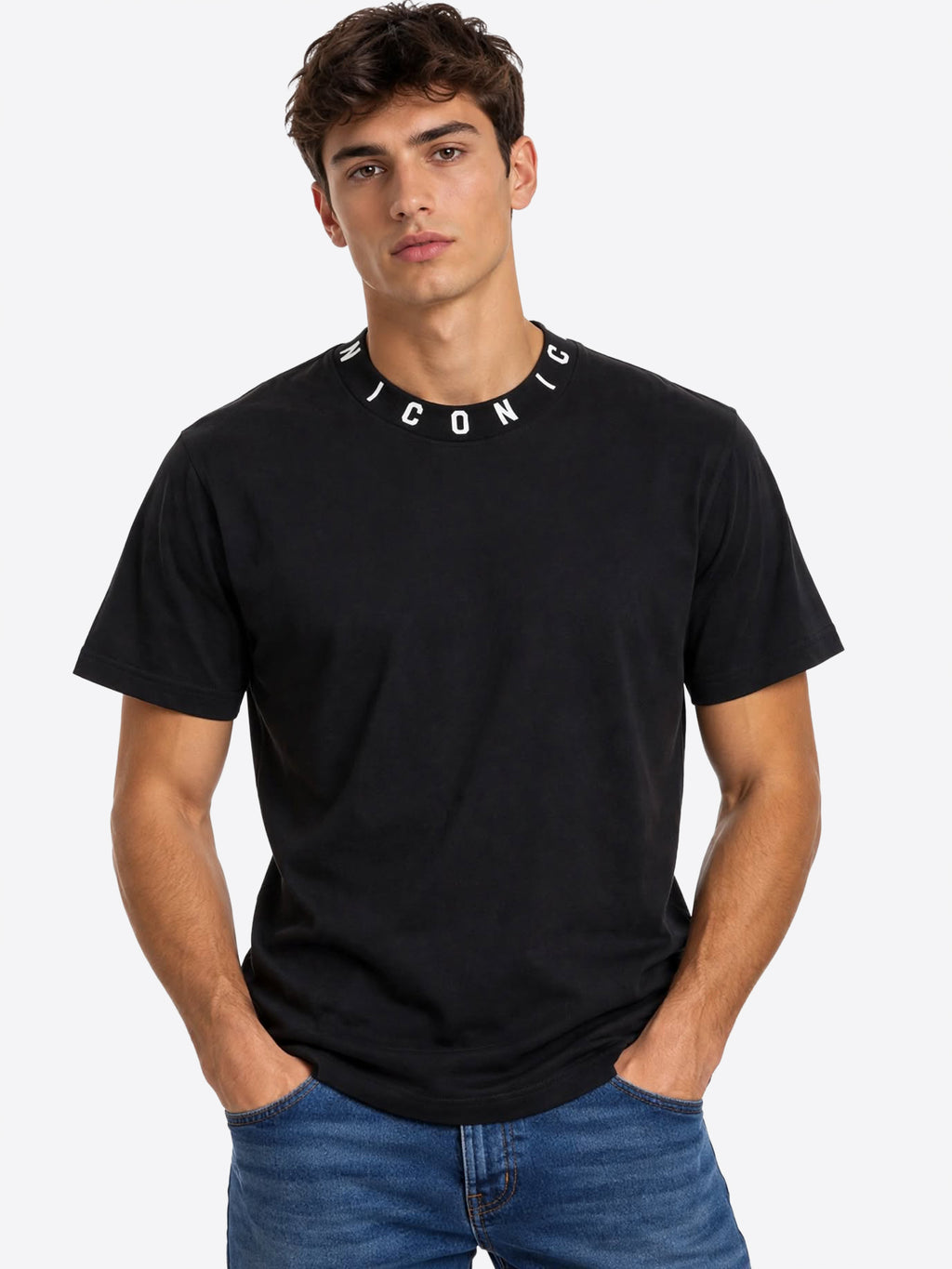 T-shirt ICON da Uomo - nero IUT042CNEROBIANCO