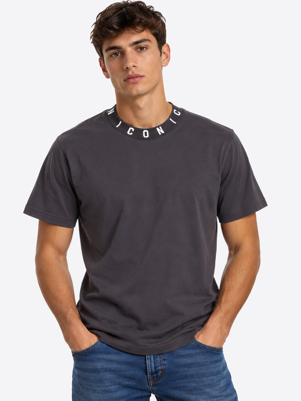 T-shirt ICON da Uomo - grigio IUT042CPIOMBO