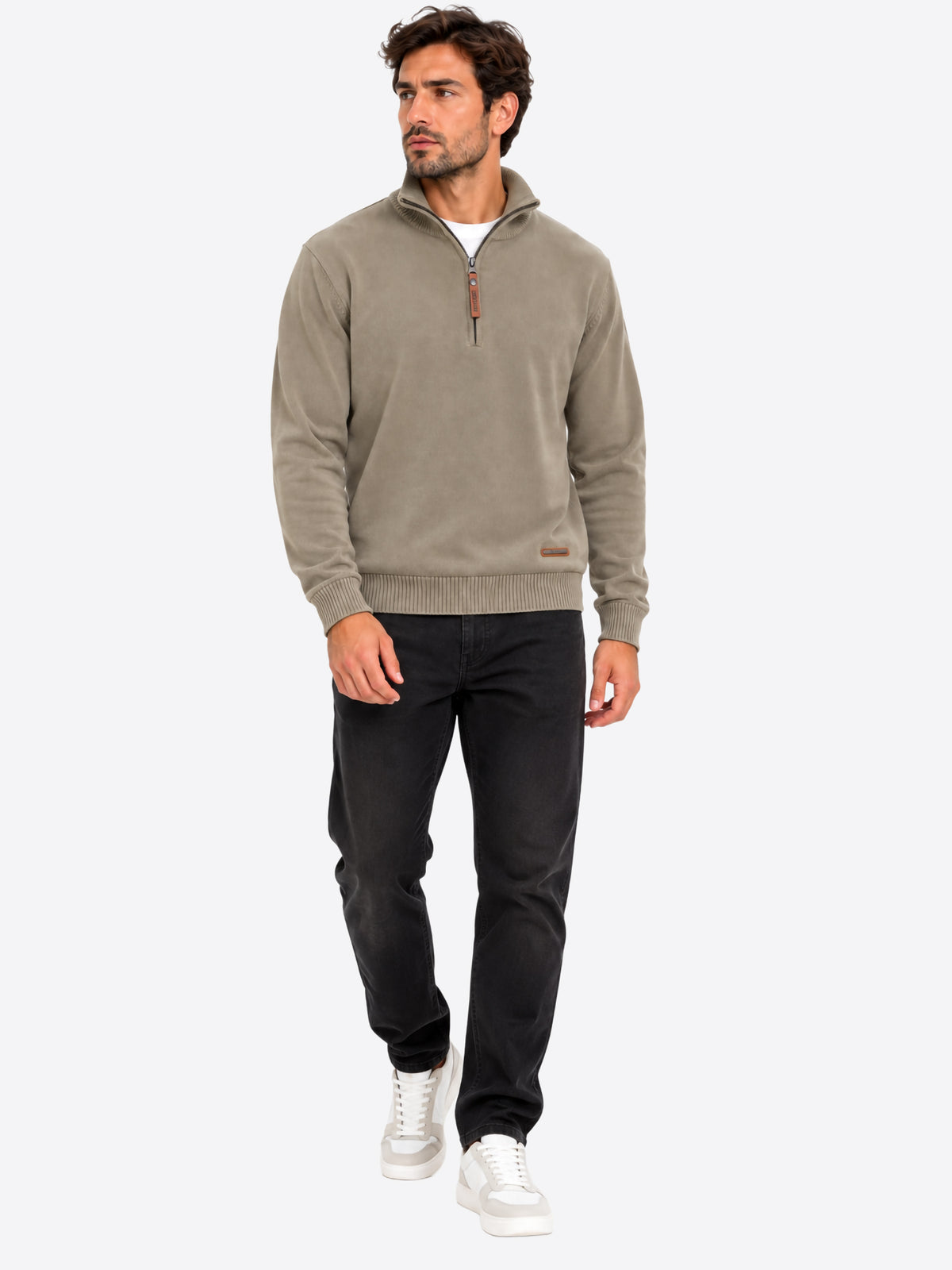 Maglione INDICODE da Uomo - beige INARKMILONECKZIP034 BEIGE