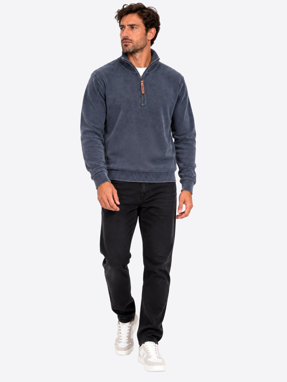 Maglione INDICODE da Uomo - blu INARKMILONECKZIP469 BLU