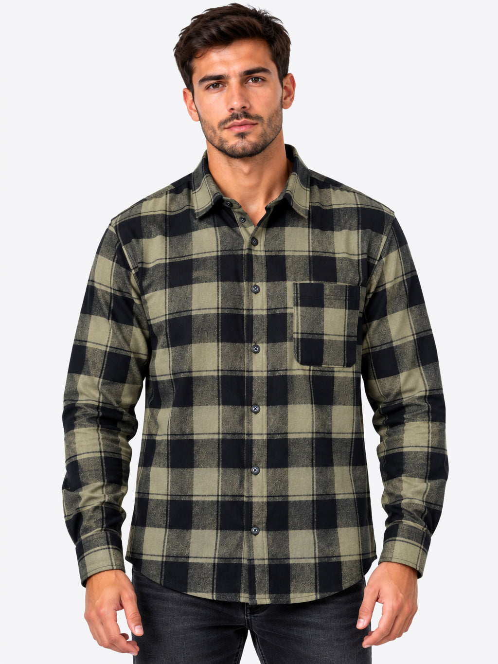 Camicia INDICODE da Uomo - verde INGILMO600 ARMY