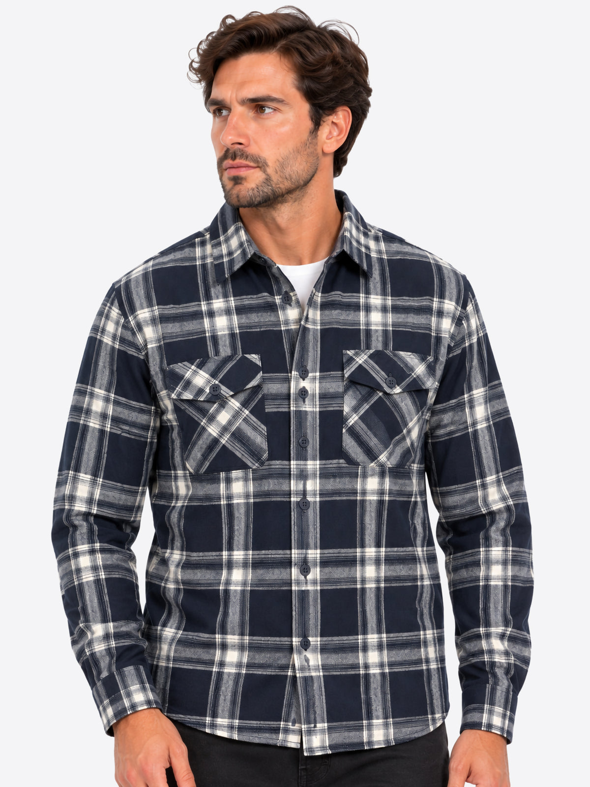 Camicia INDICODE da Uomo - blu INSTANLEY400 BLU