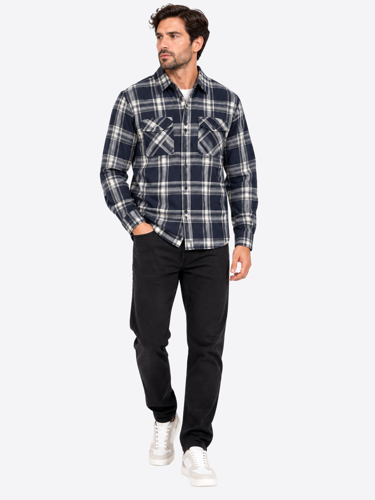 Camicia INDICODE da Uomo - blu INSTANLEY400 BLU