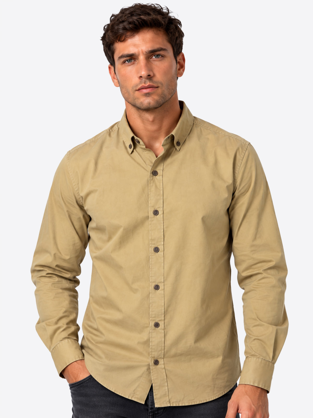 Camicia INDICODE da Uomo - beige INTAWEL694 BEIGE