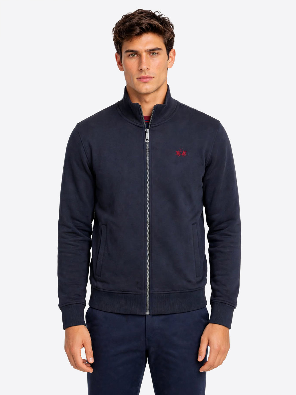 Felpa Full Zip LA MARTINA da Uomo - blu MDF00407207 BLU