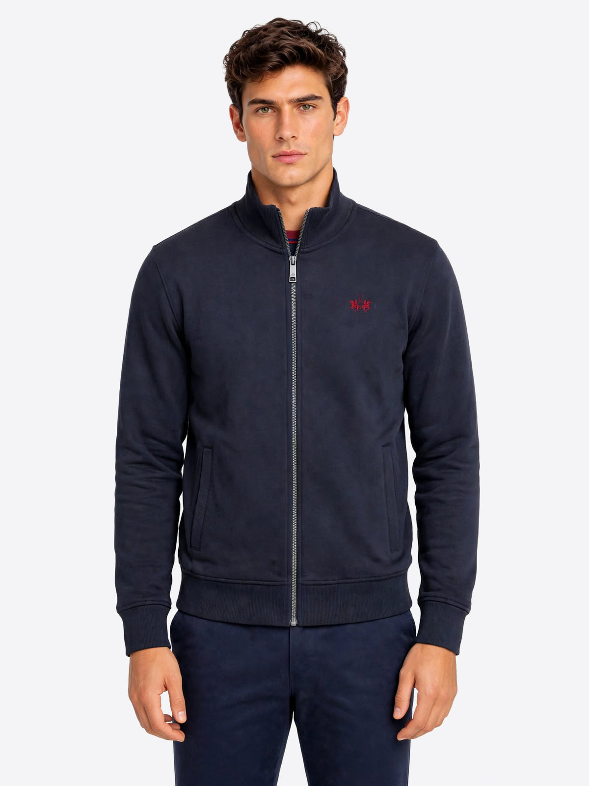 Felpa Full Zip LA MARTINA da Uomo - blu MDF00407207 BLU