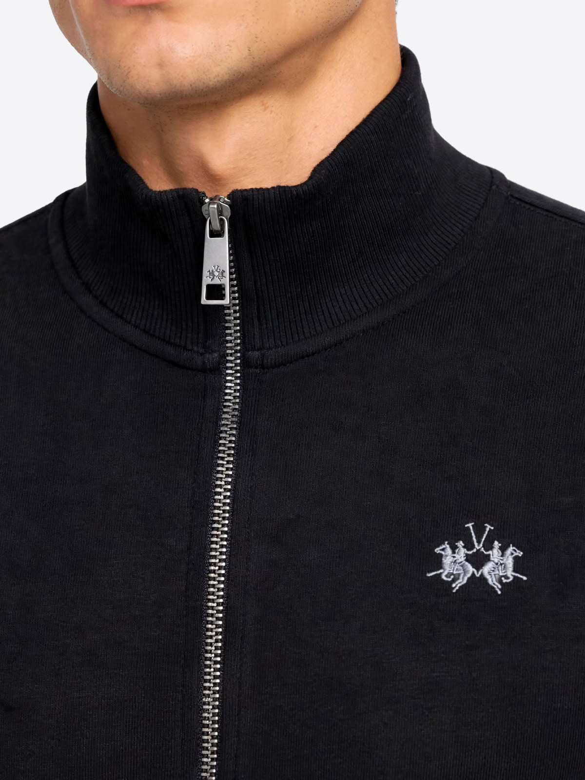 Felpa Full Zip LA MARTINA da Uomo - nero MDF00409999 NERO