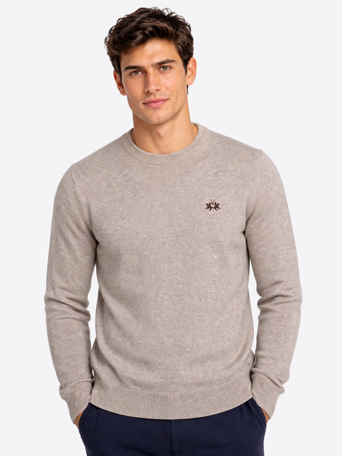 Maglione girocollo LA MARTINA da Uomo - beige MDS00201055 BEIGE