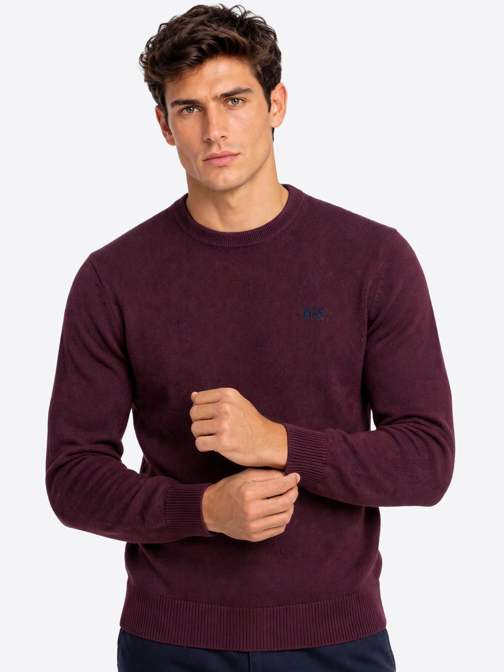 Maglione girocollo LA MARTINA da Uomo - rosso MDS00206046 BORDEAU