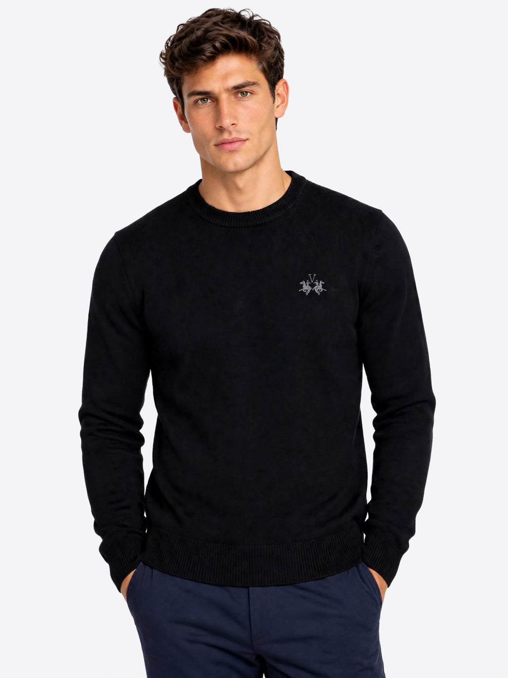 Maglione girocollo LA MARTINA da Uomo - nero MDS00209999 NERO