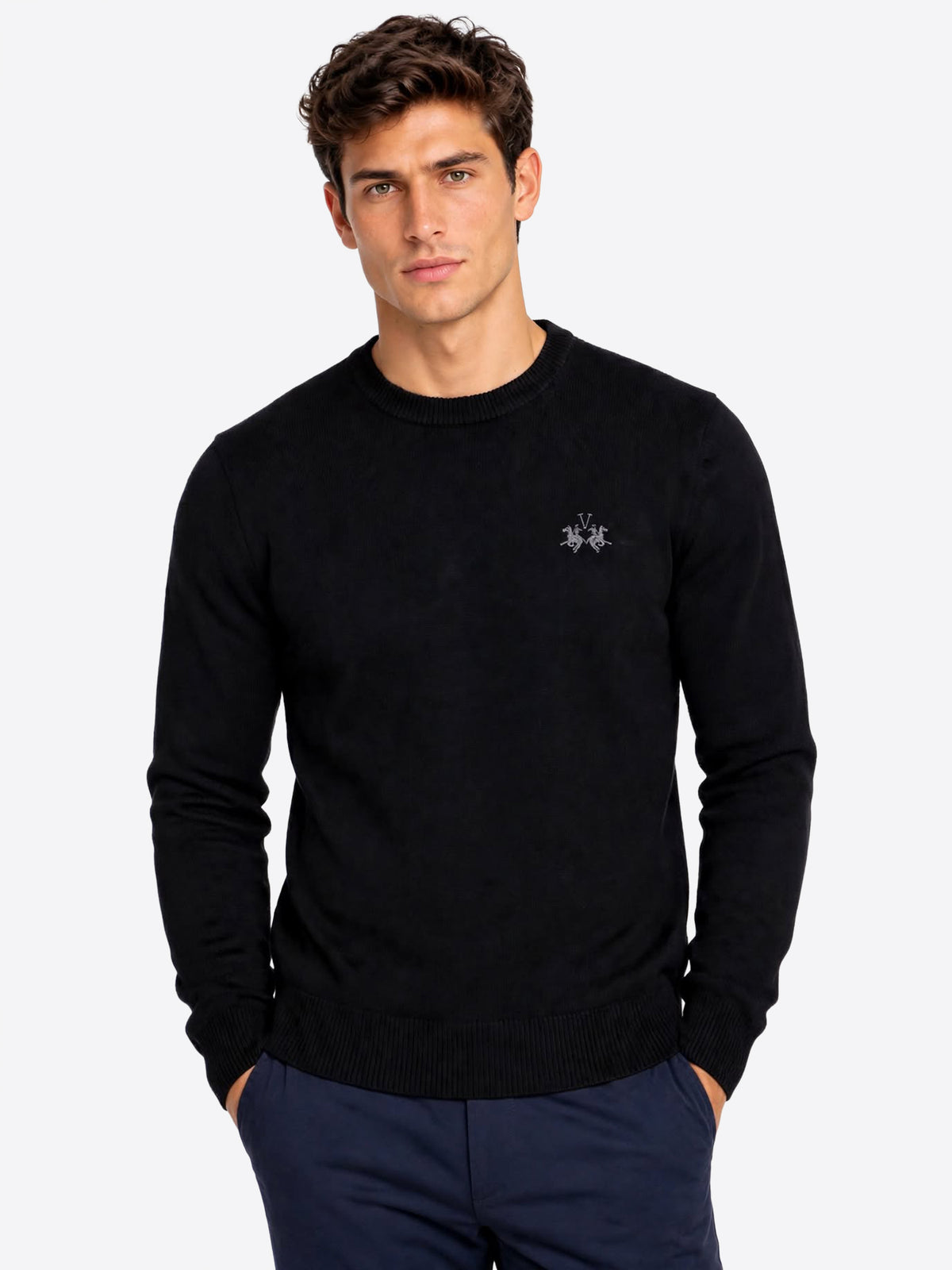 Maglione girocollo LA MARTINA da Uomo - nero MDS00209999 NERO