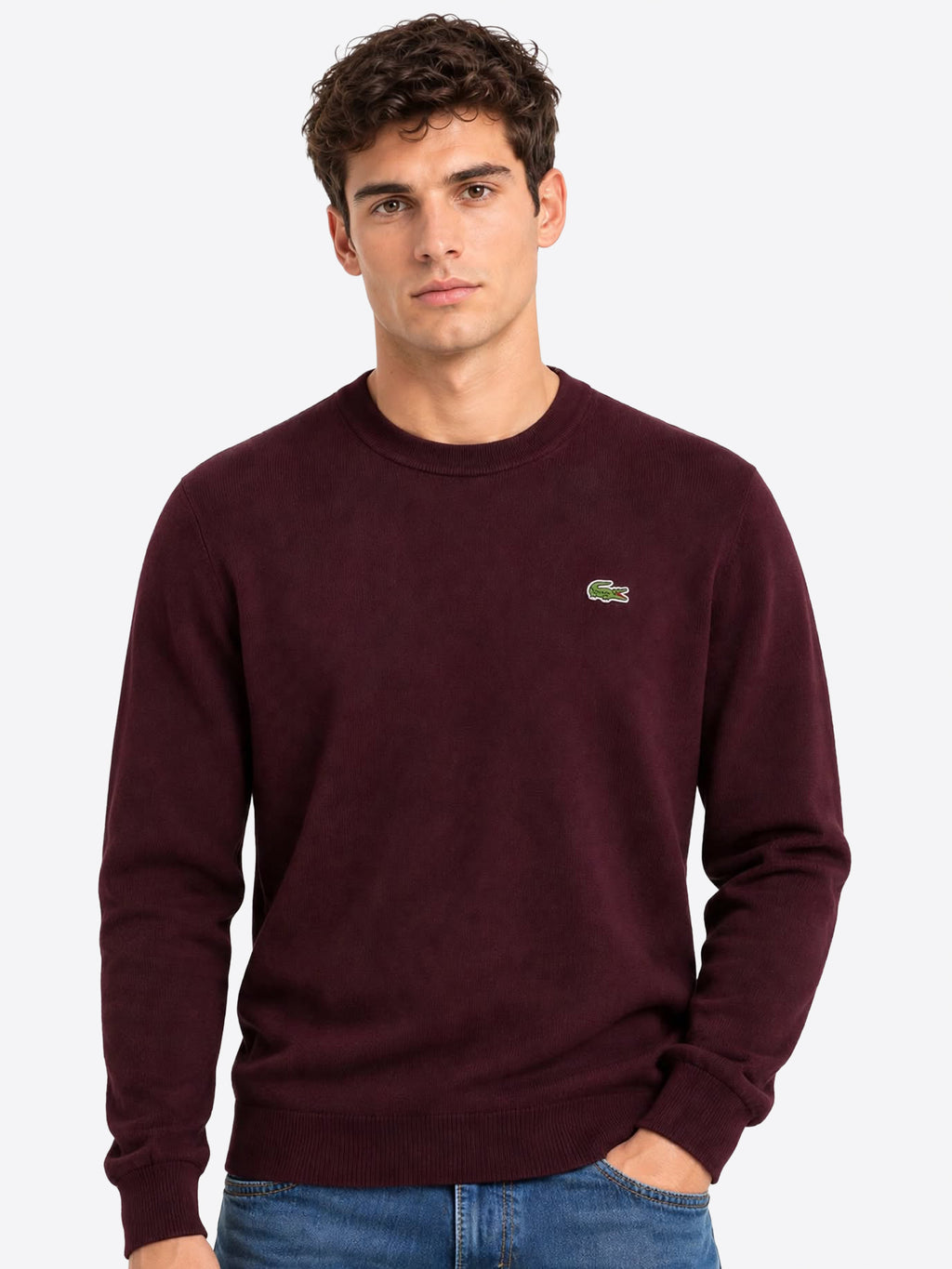 Maglione LACOSTE da Uomo - rosso AH10283KE BORDEAU