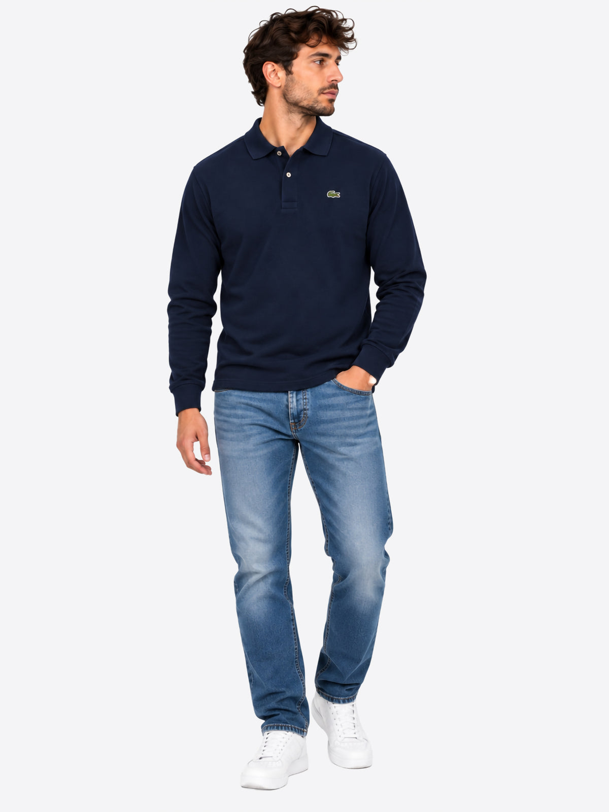 Polo maniche lunghe LACOSTE da Uomo - L1312166 BLU