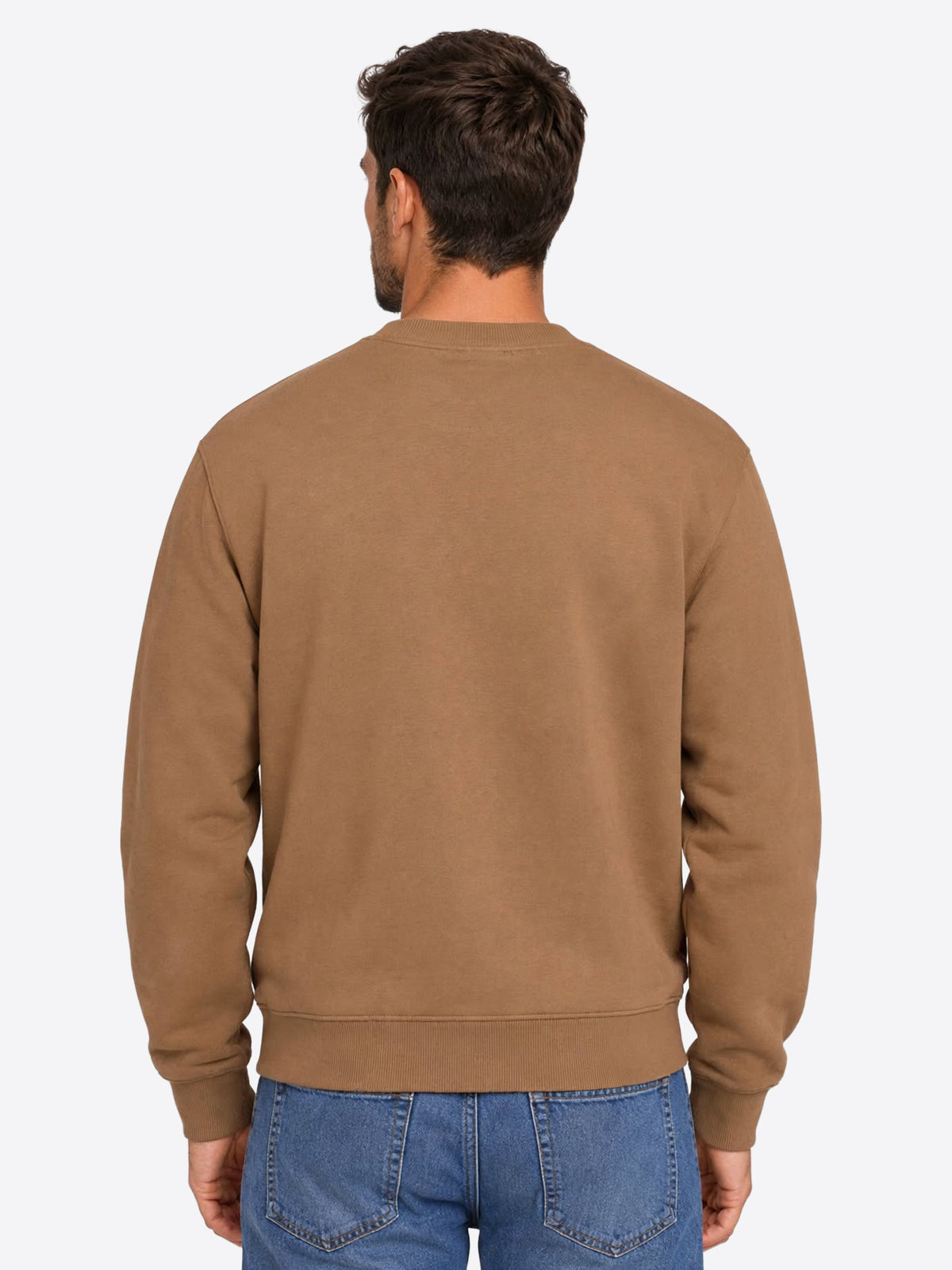 Felpa giro LACOSTE da Uomo - SH8868SIX TABACCO
