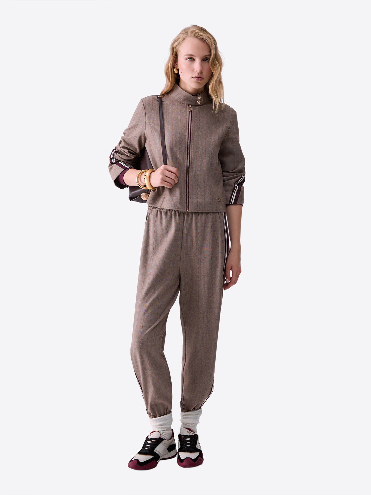 Felpa Zip Lunga LIU JO da Donna - beige TF6146DDX06 BEIGE