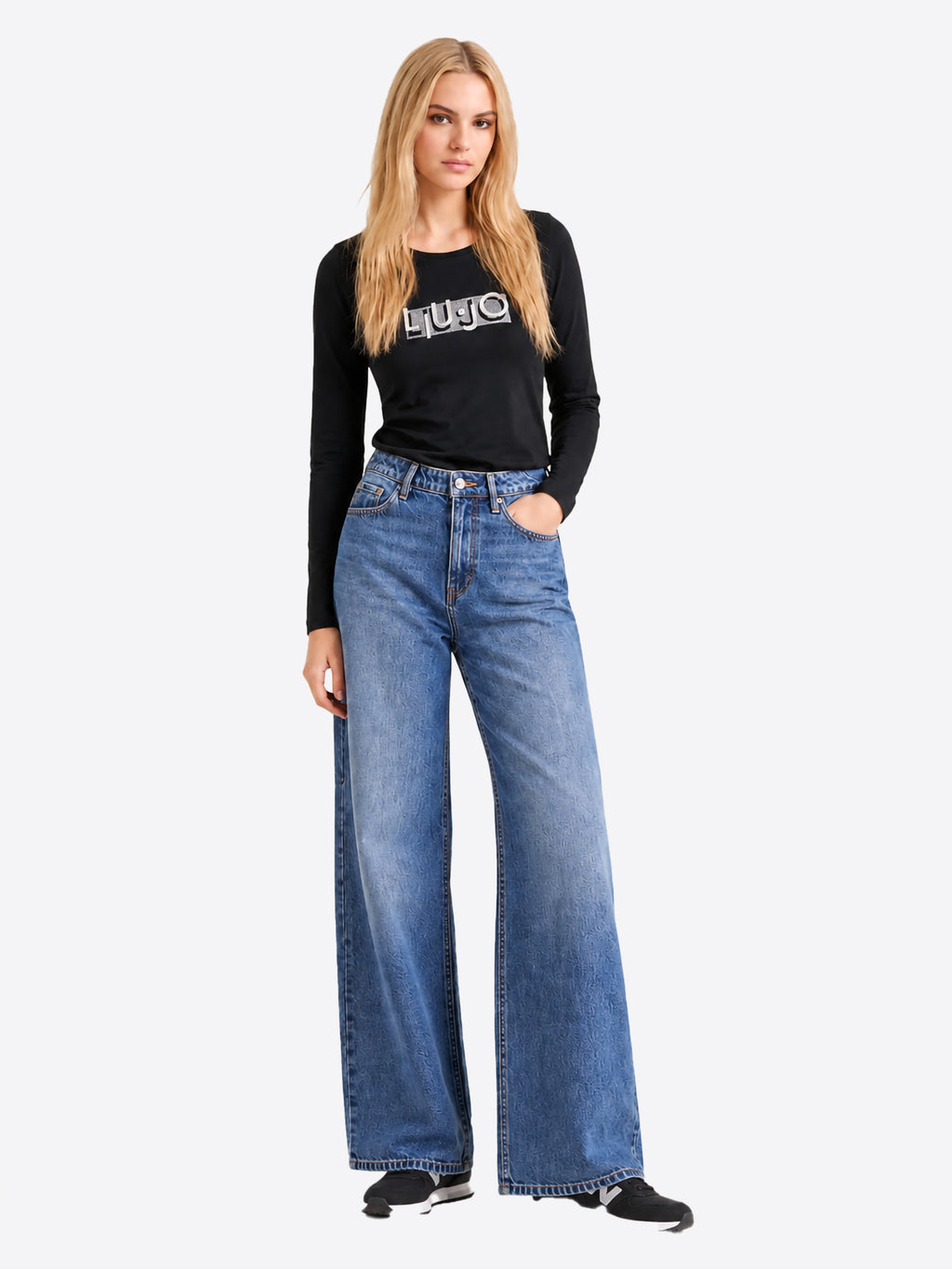 Long-shirt LIU JO da Donna - nero TF6248L9293 NERO