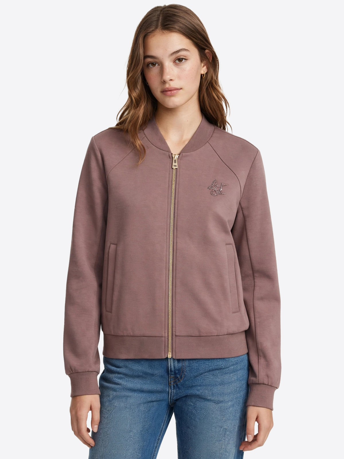 Felpa Full Zip LIU JO da Donna - rosa TF6287815409 GLACE