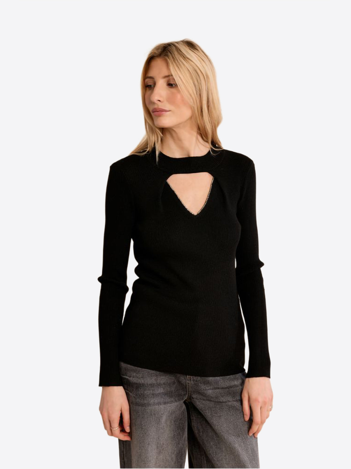 Long-shirt MOLLY BRACKEN da Donna - nero EF1611ENBLK