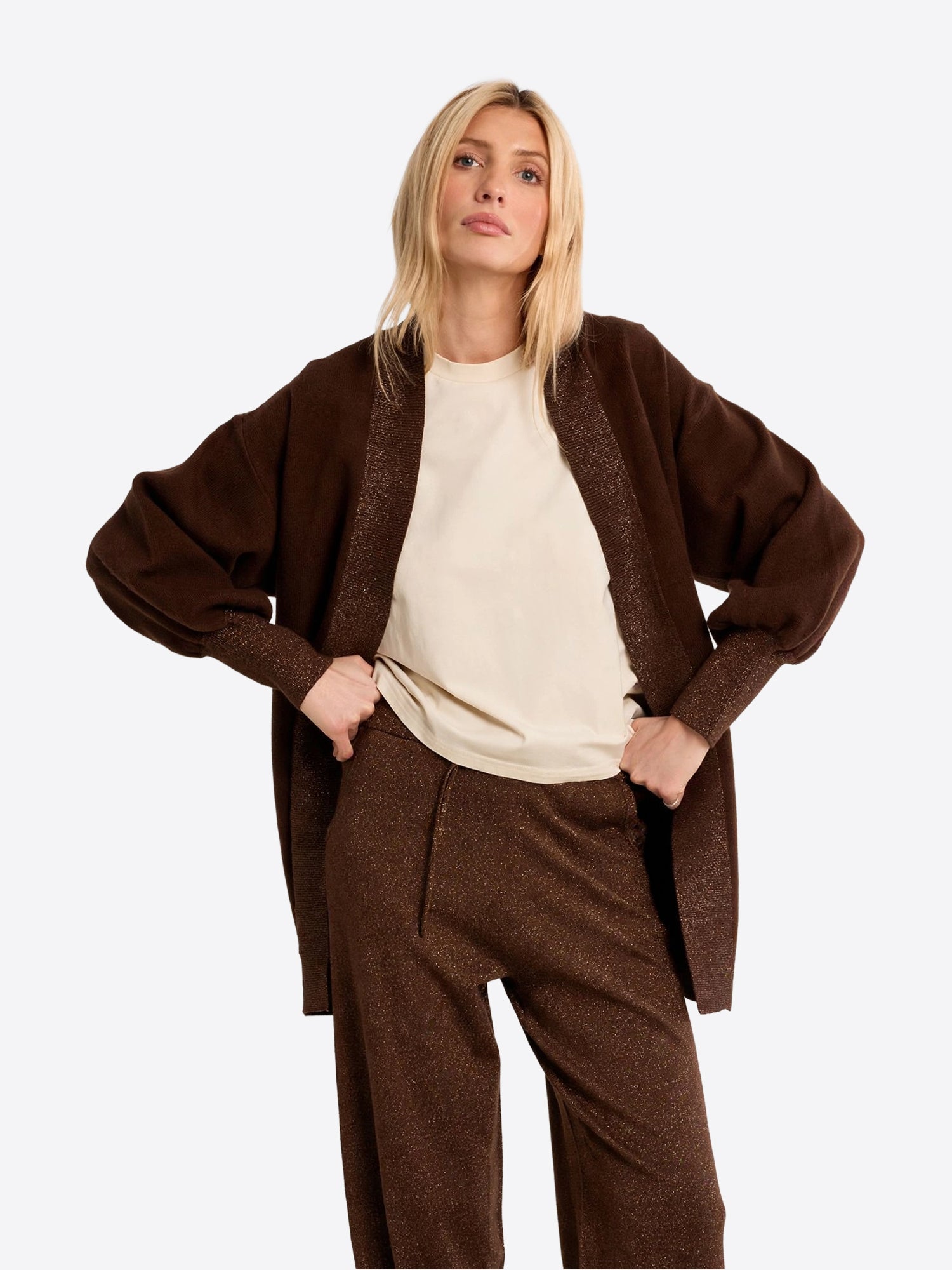 Cardigan MOLLY BRACKEN da Donna - LA1420ENCIOCCOLATO