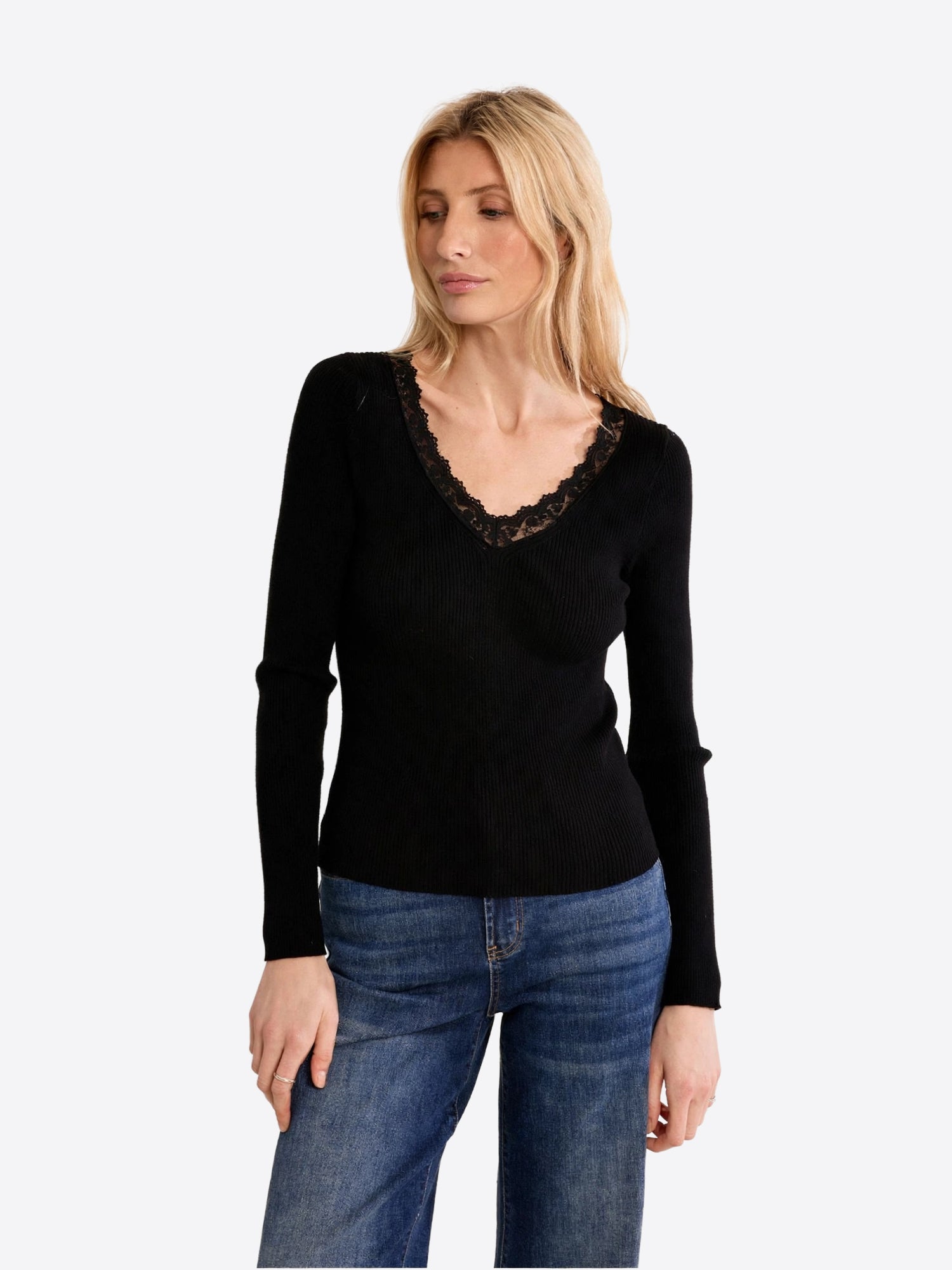 Long-shirt MOLLY BRACKEN da Donna - nero LA2014ENBLK