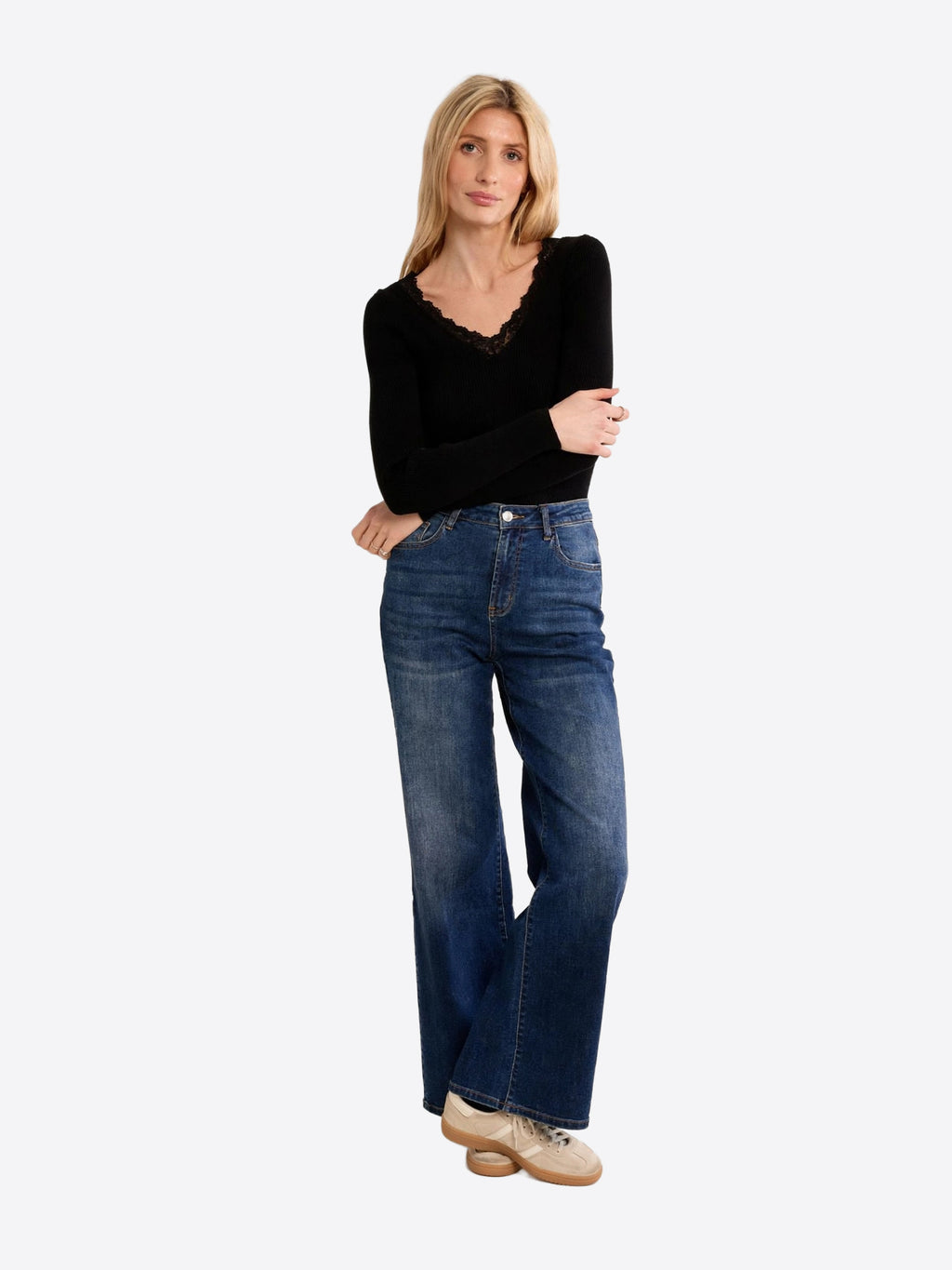 Long-shirt MOLLY BRACKEN da Donna - nero LA2014ENBLK