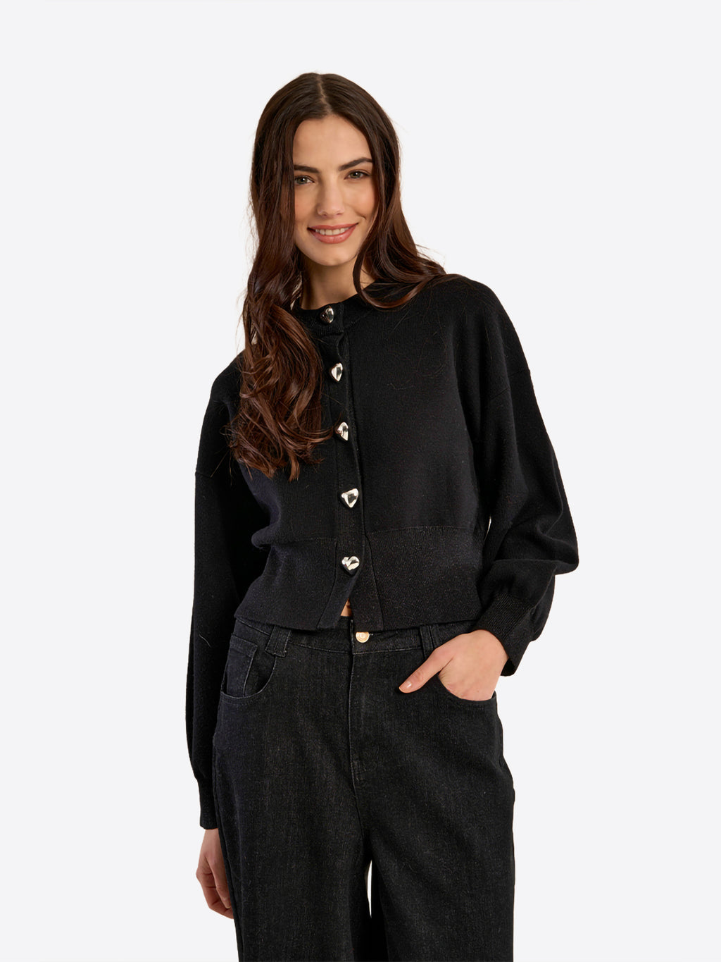 Cardigan MOLLY BRACKEN da Donna - nero LA2063ENBLK